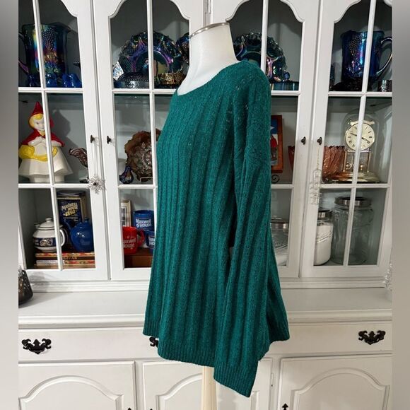 Terra & Sky Emerald Green Women's Sweater Size 1X NWT - Picture 4 of 12